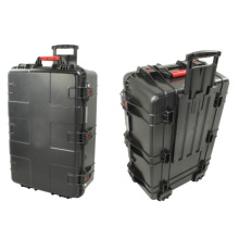Safety Plastic Trolly Equipment Case with Customized Foam